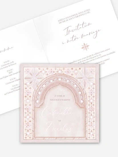 Faire-part de mariage Fênetre d'orient