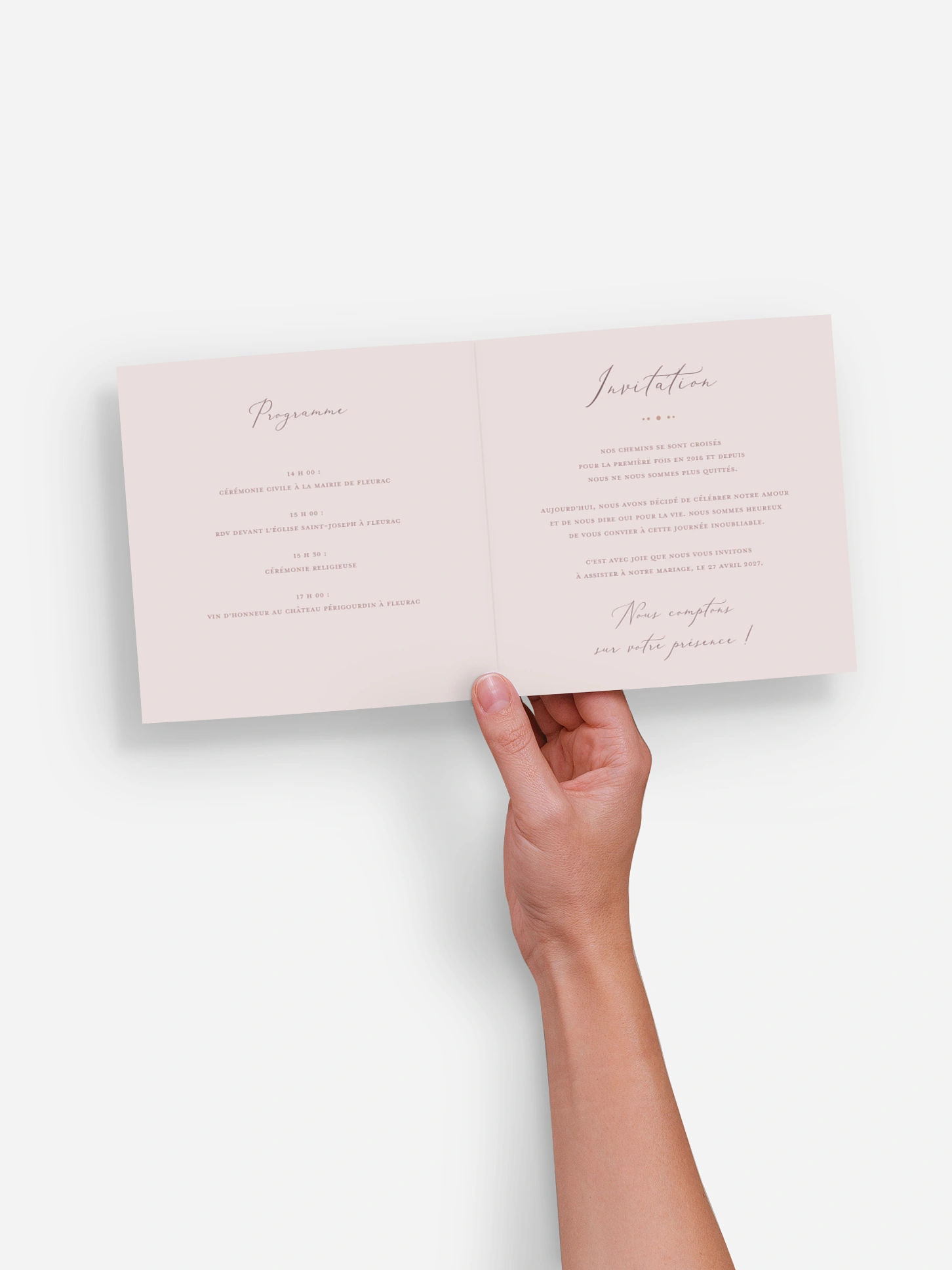 Faire-part de mariage Fleur orientale