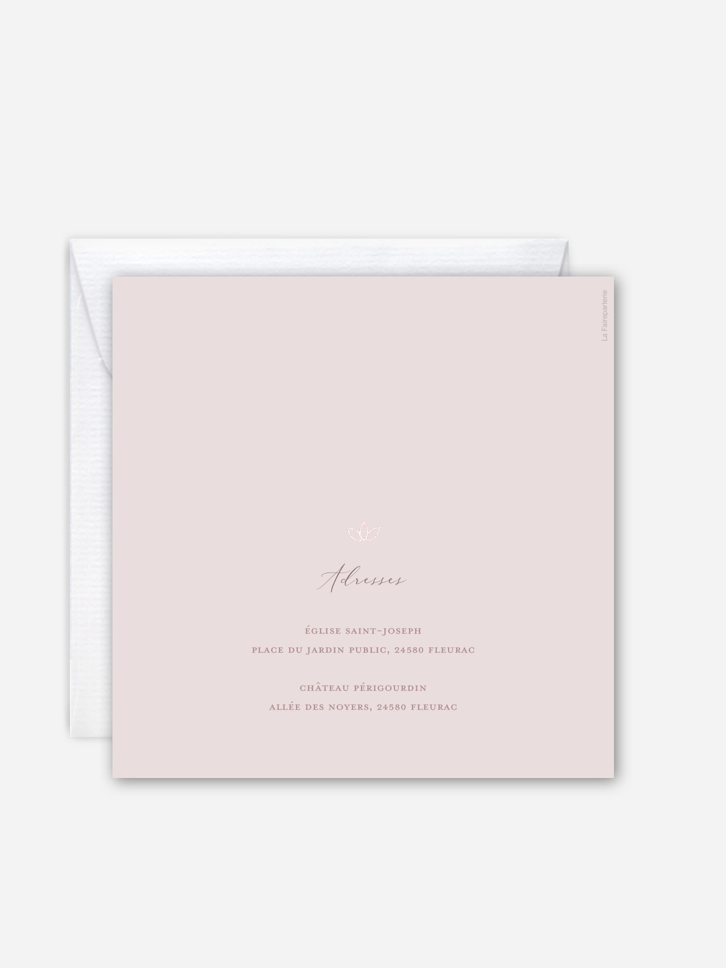 Faire-part de mariage Fleur orientale