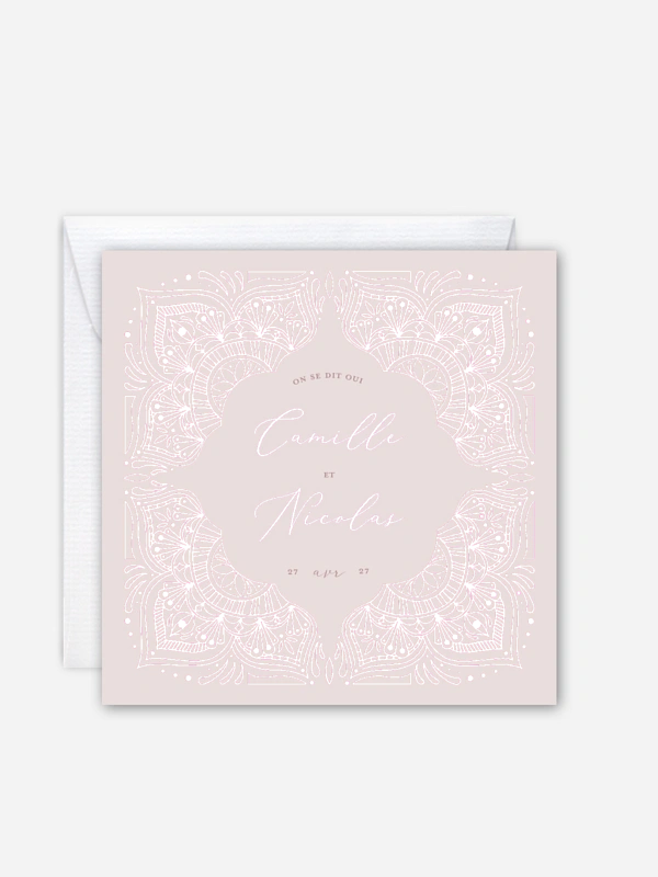 Faire-part de mariage Fleur orientale