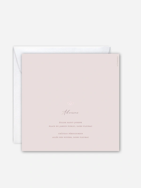 Faire-part de mariage Fleur orientale