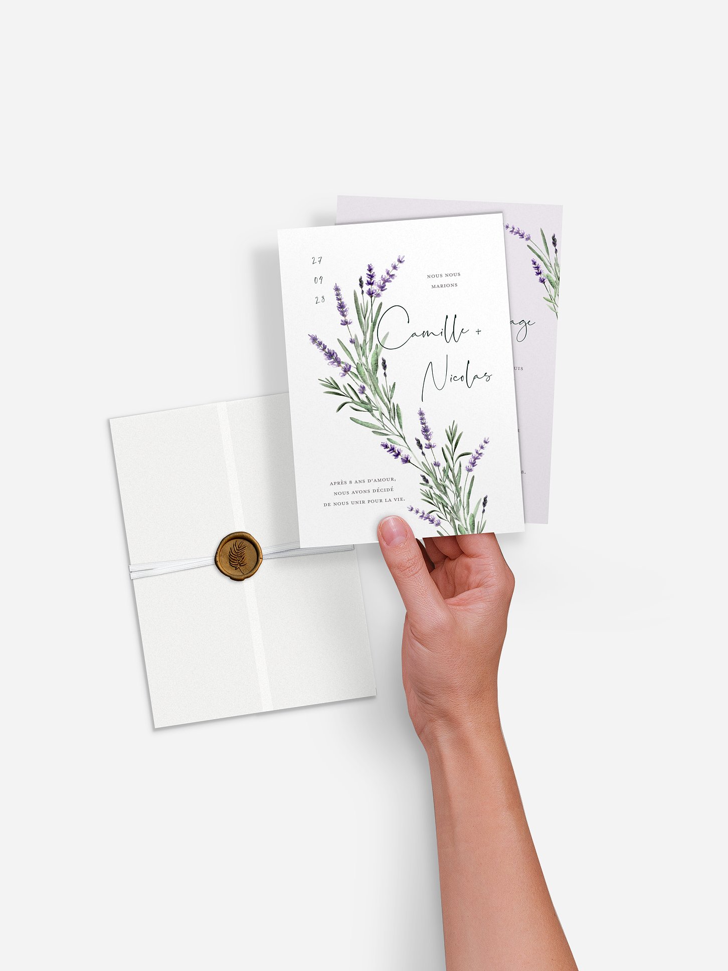 Faire-part de mariage Un air de provence
