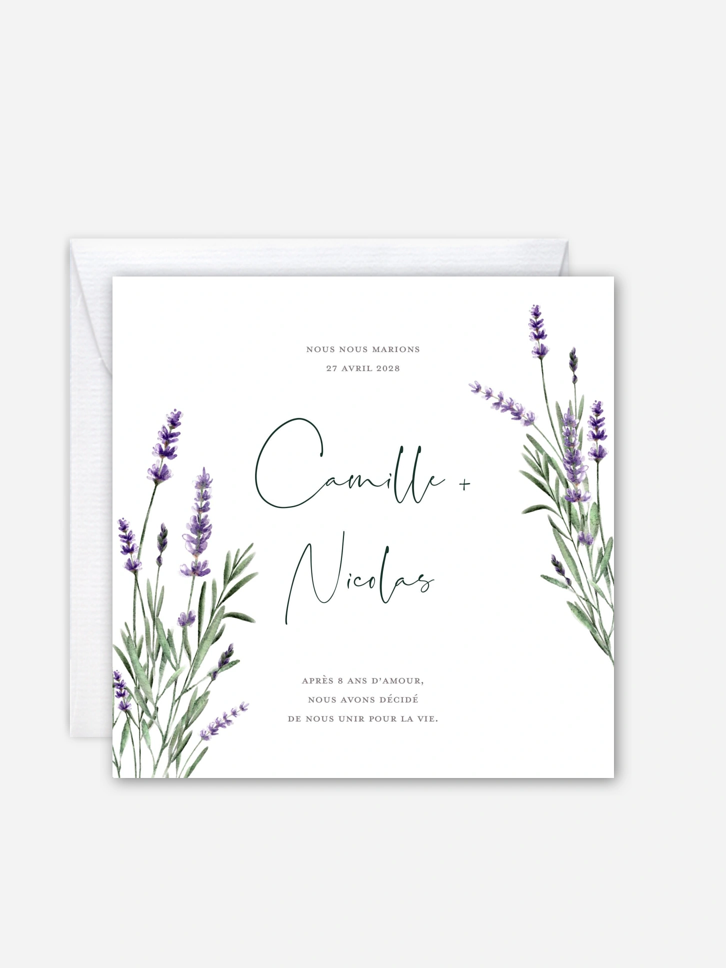 Faire-part de mariage Un air de provence