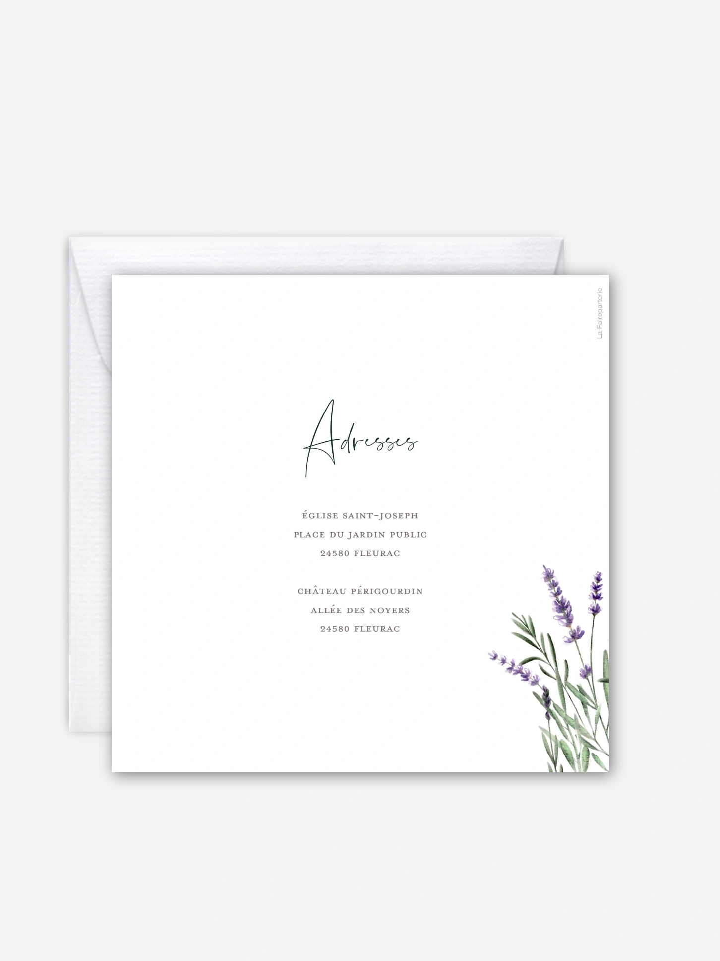 Faire-part de mariage Un air de provence