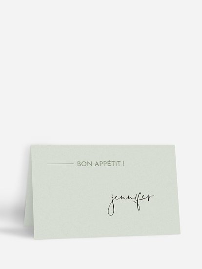 Marque-place mariage Romance moderne
