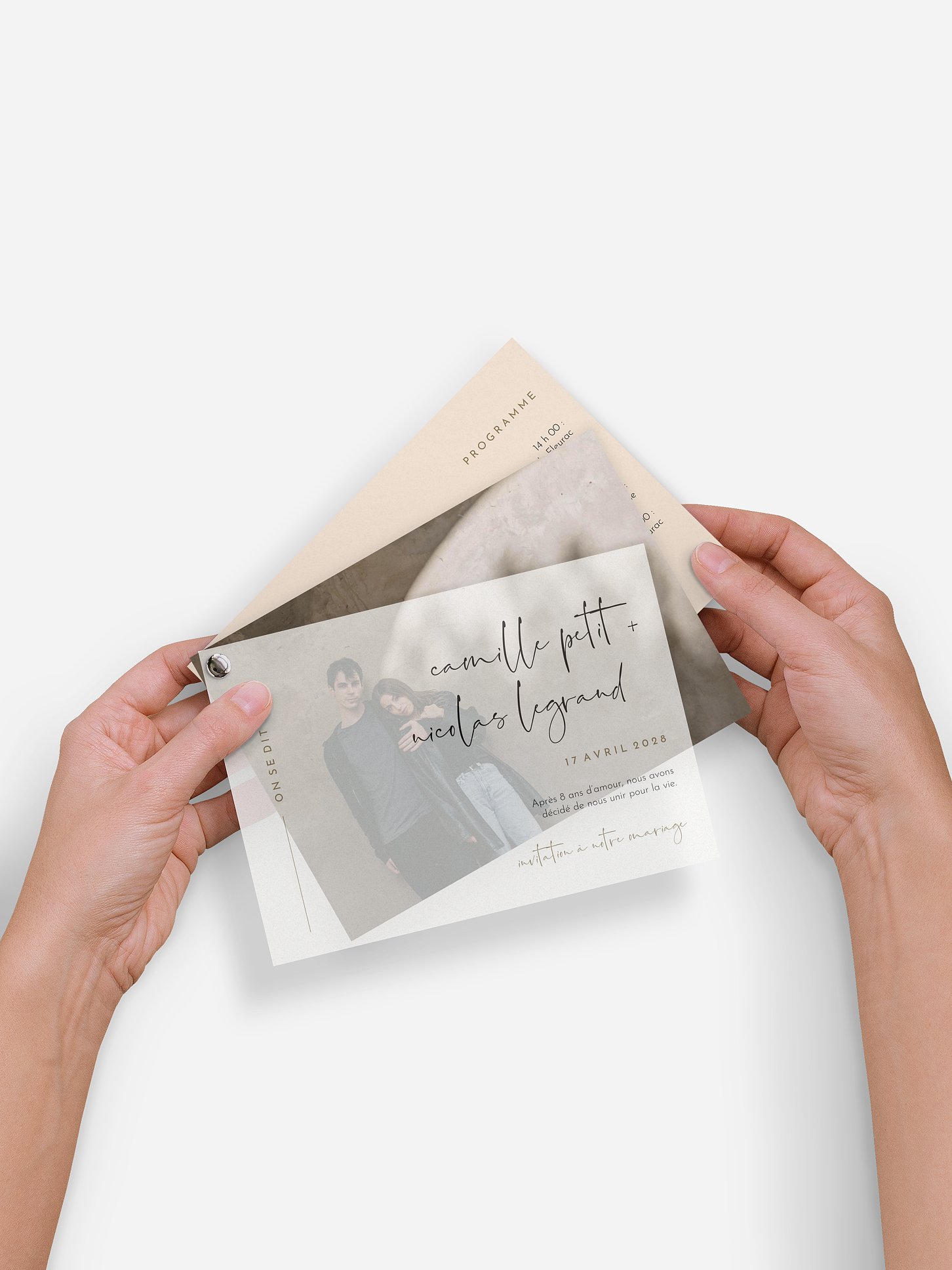 Faire-part de mariage Romance moderne