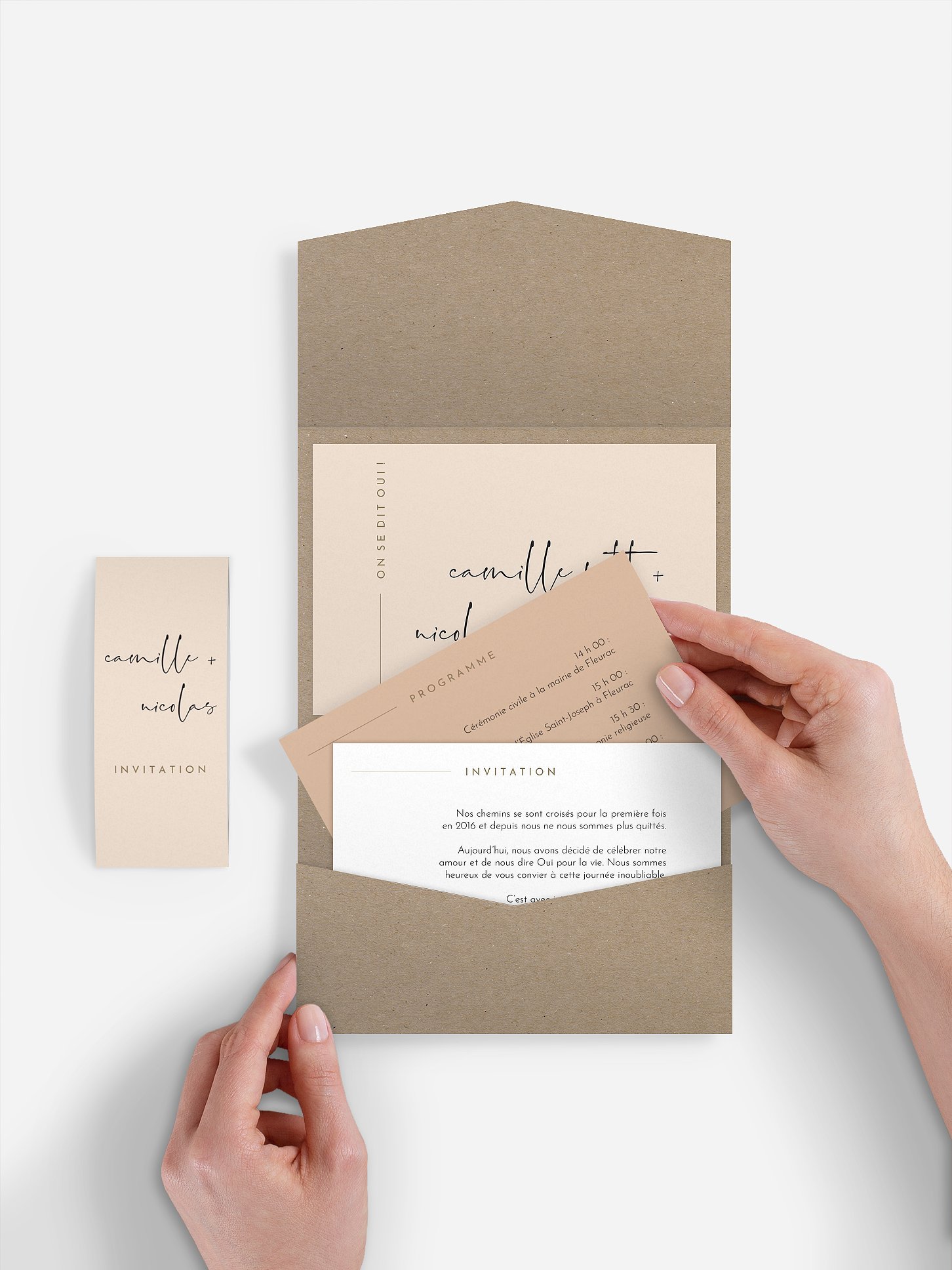 Faire-part de mariage Romance moderne