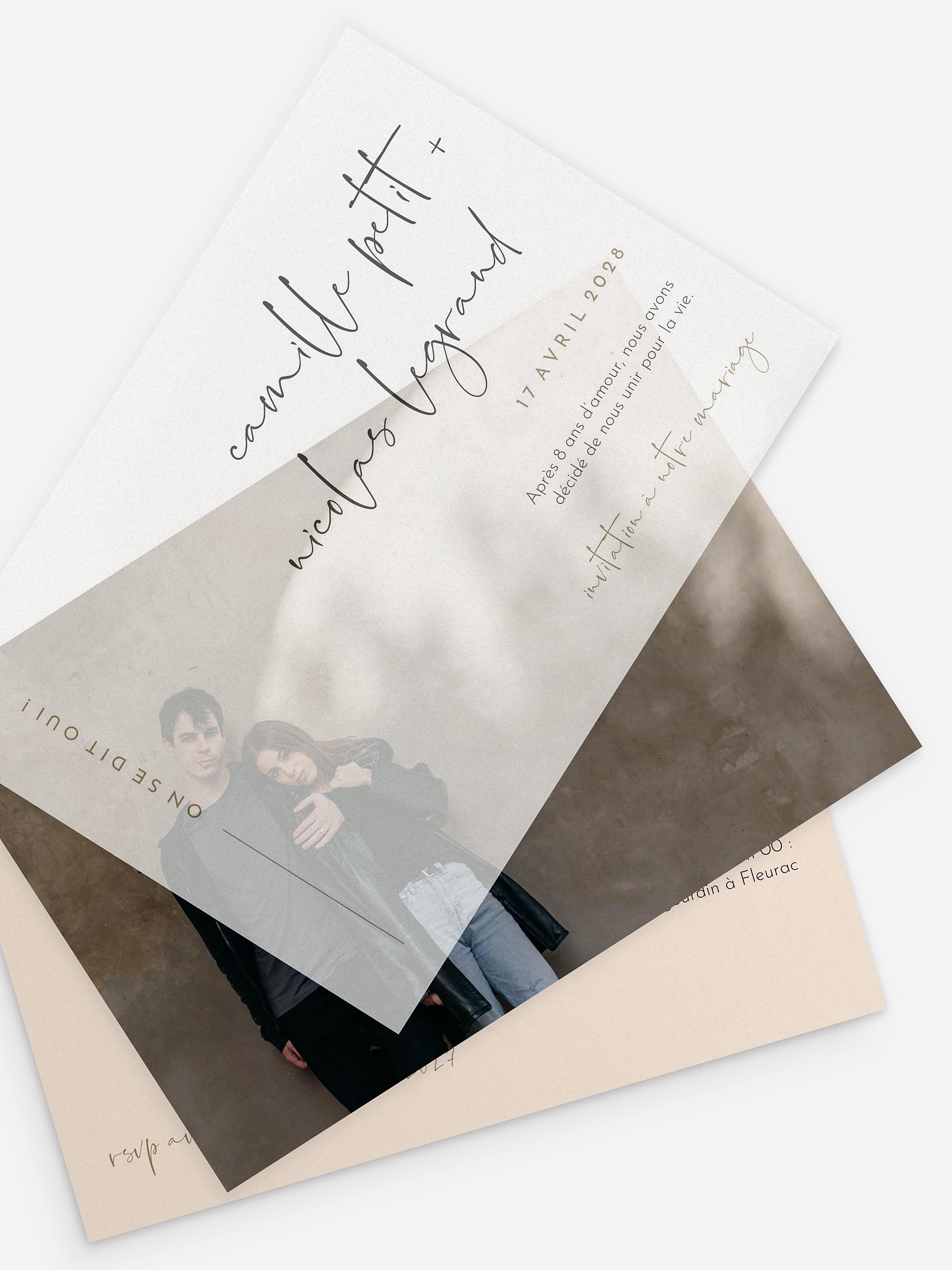 Faire-part de mariage Romance moderne