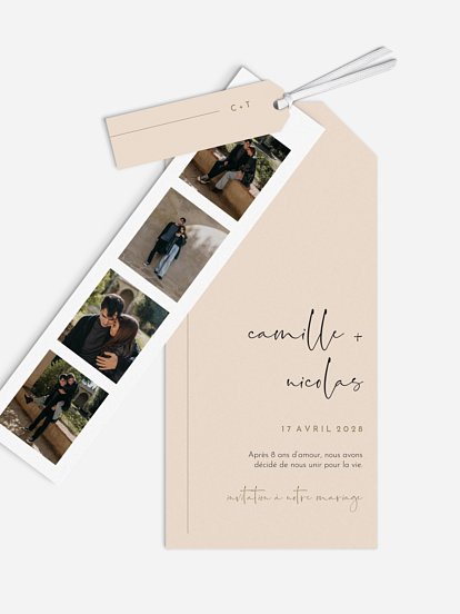 Faire-part de mariage Romance moderne