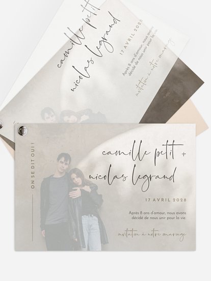 Faire-part de mariage Romance moderne