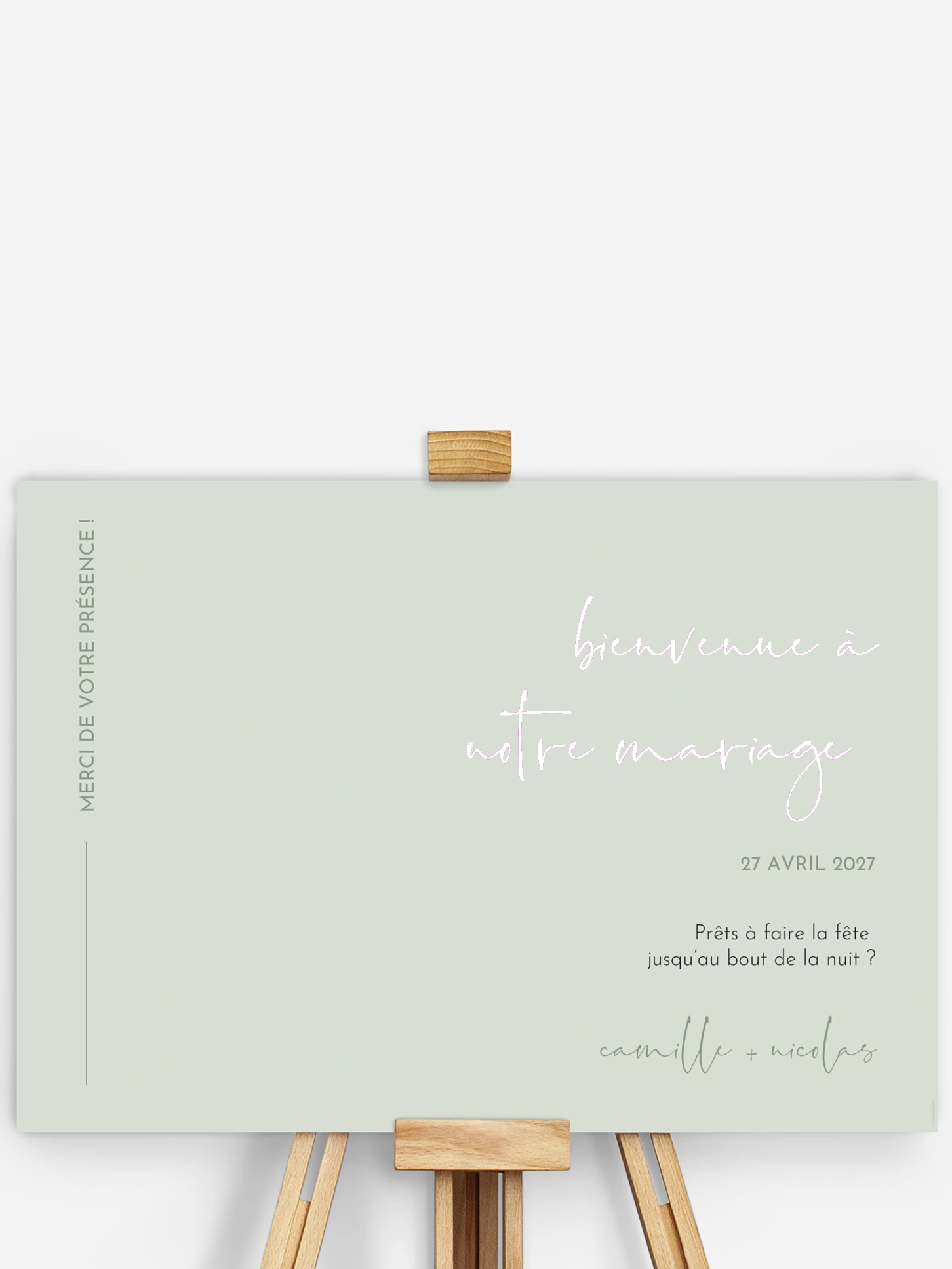 Poster bienvenue mariage Romance moderne