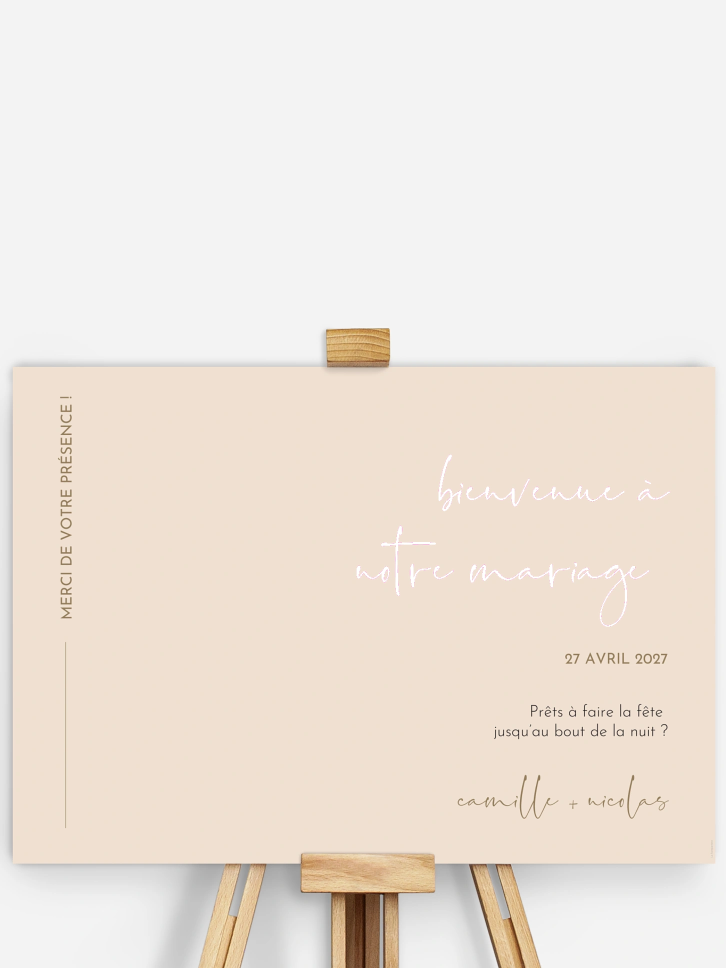 Poster bienvenue mariage Romance moderne