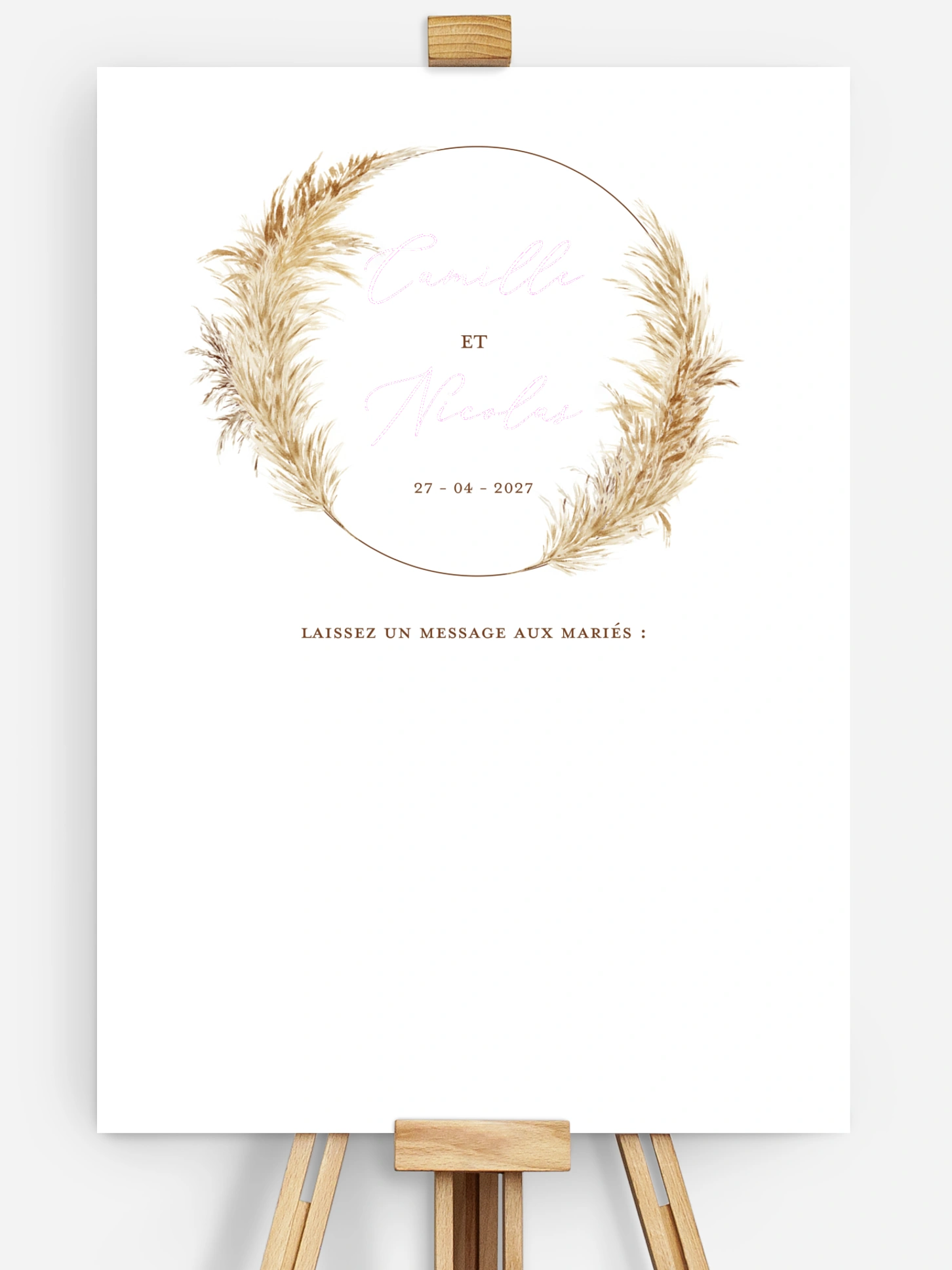 Poster bienvenue mariage Signature 3