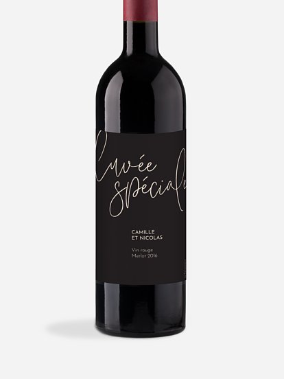 Étiquette bouteille Typo élégante