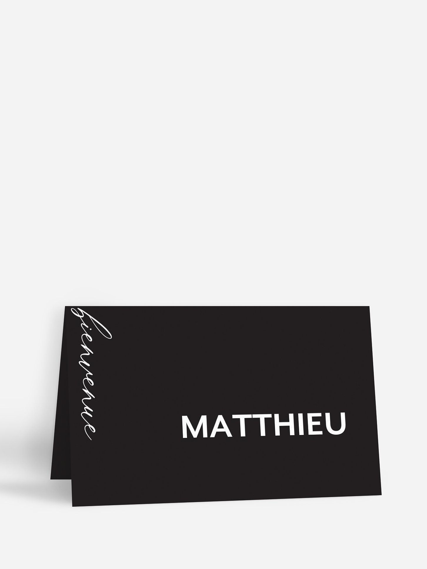 Marque-place mariage Typo minimaliste