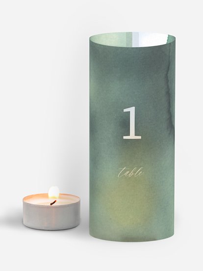 Numéro de table mariage Brume élégante