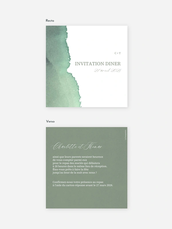 Carton d'invitation Brume élégante