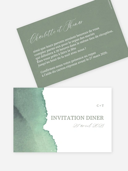 Carton d'invitation Brume élégante