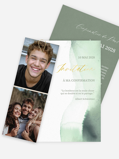 Invitation Confirmation Brume élégante