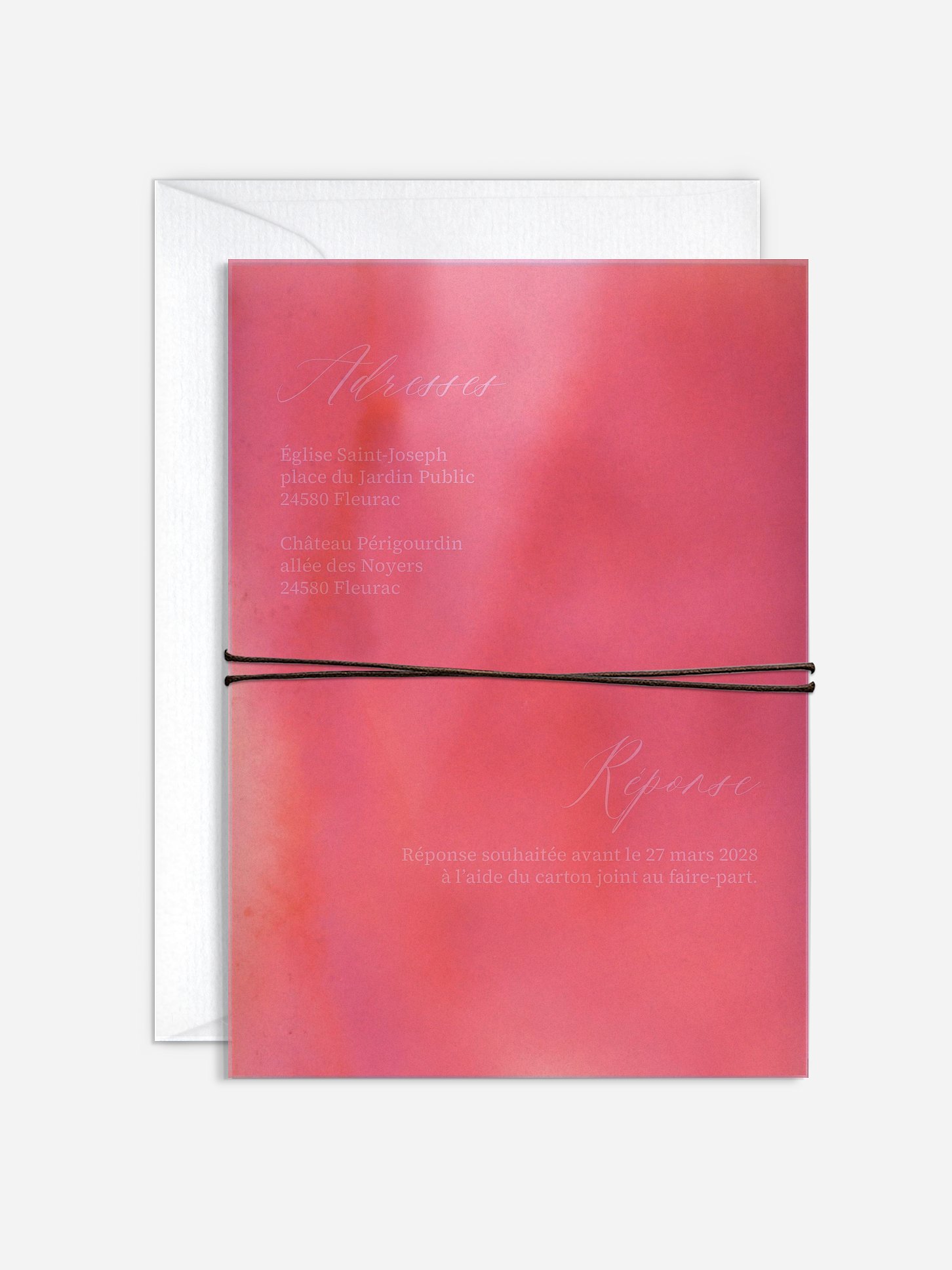 Faire-part de mariage Brume élégante
