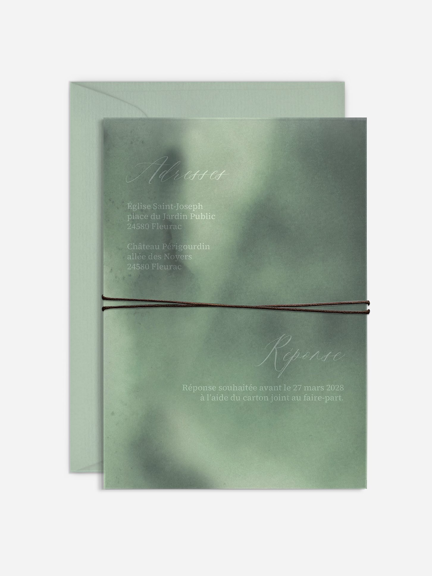 Faire-part de mariage Brume élégante
