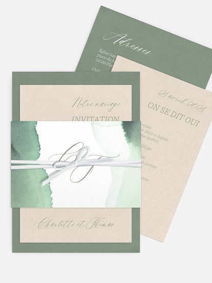 Faire-part de mariage Brume élégante