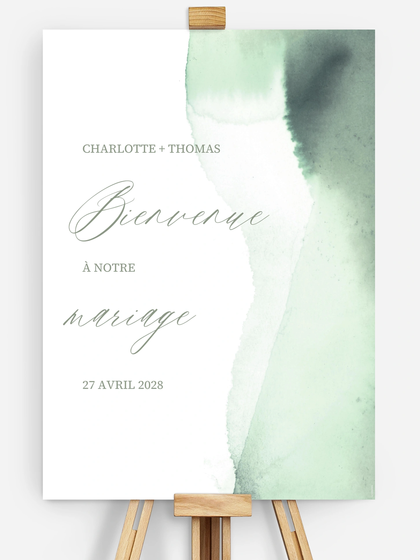 Poster bienvenue mariage Brume élégante