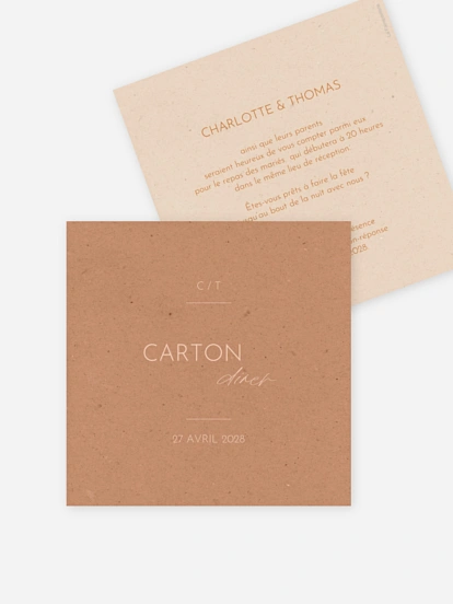 Carton d'invitation Duo coloré