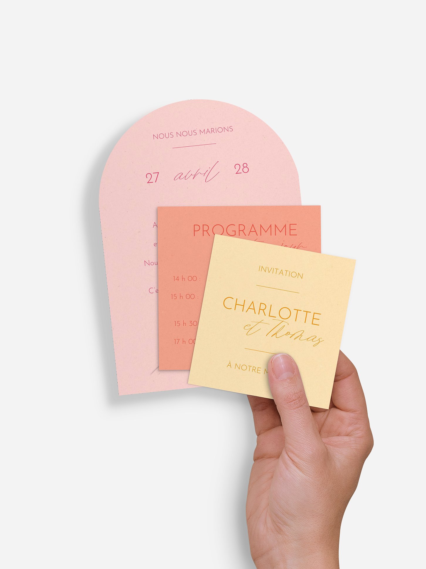 Faire-part de mariage Duo coloré