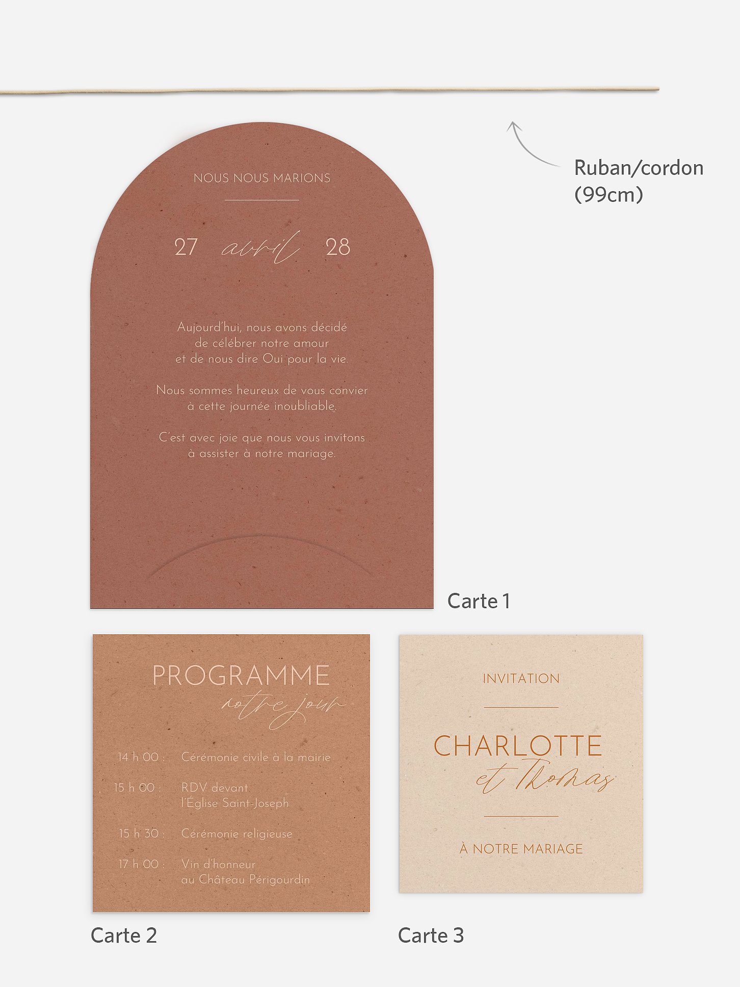 Faire-part de mariage Duo coloré