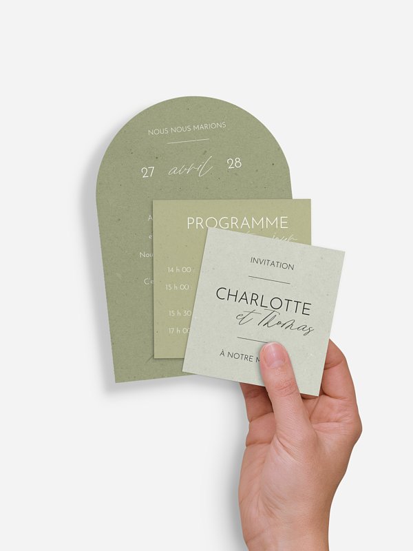 Faire-part de mariage Duo coloré