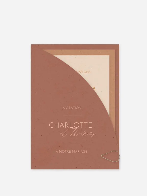 Faire-part de mariage Duo coloré