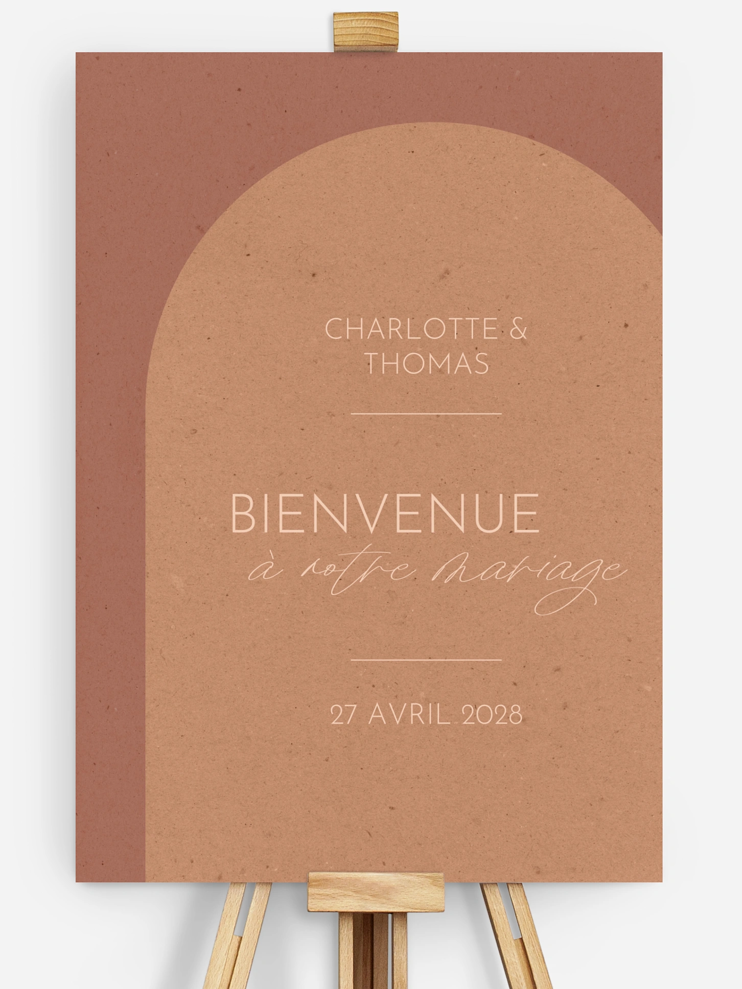Poster bienvenue mariage Duo coloré
