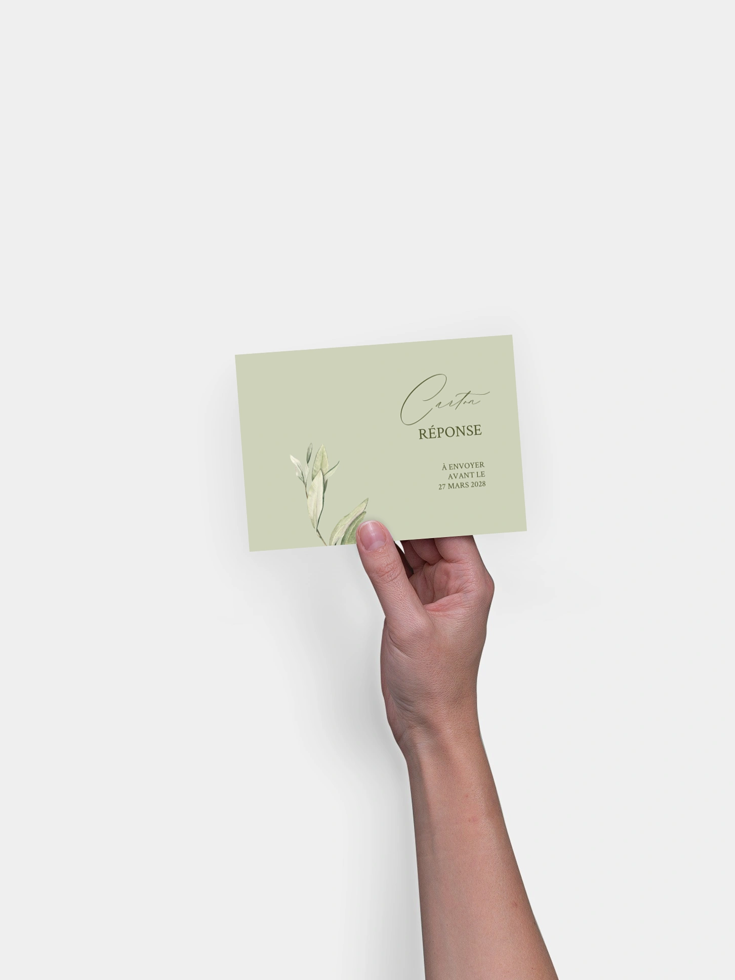 Carton réponse Effluve d'oliviers