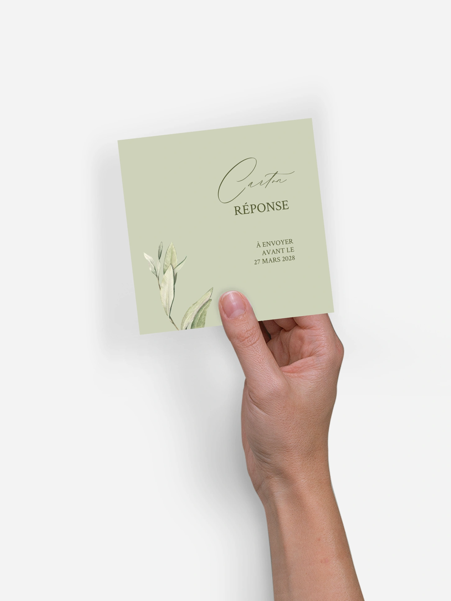 Carton réponse Effluve d'oliviers