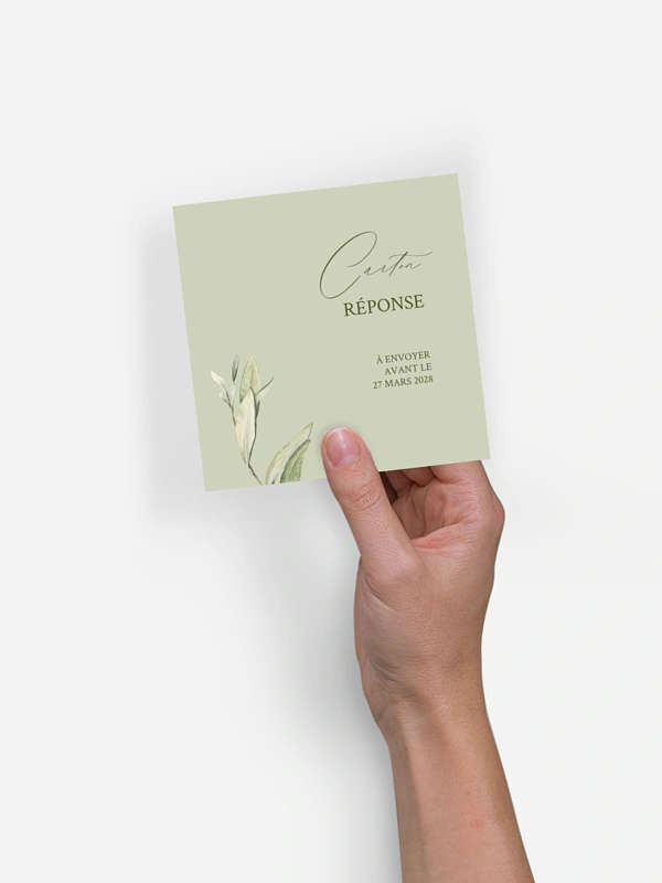 Carton réponse Effluve d'oliviers