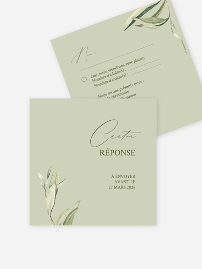 Carton réponse Effluve d'oliviers