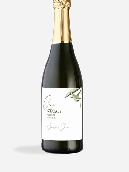Étiquette bouteille Effluve d'oliviers