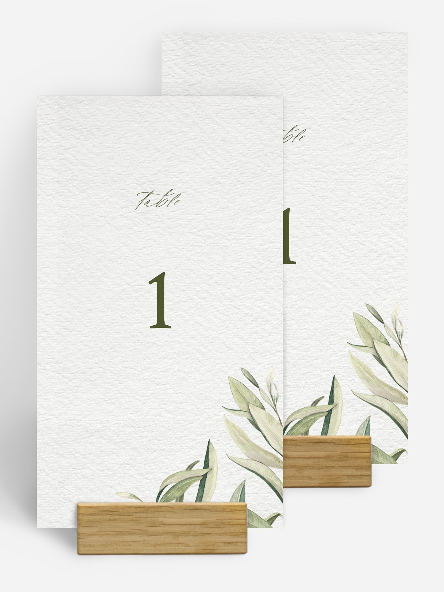Numéro de table mariage Effluve d'oliviers