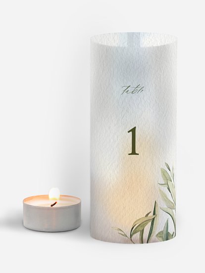 Numéro de table mariage Effluve d'oliviers