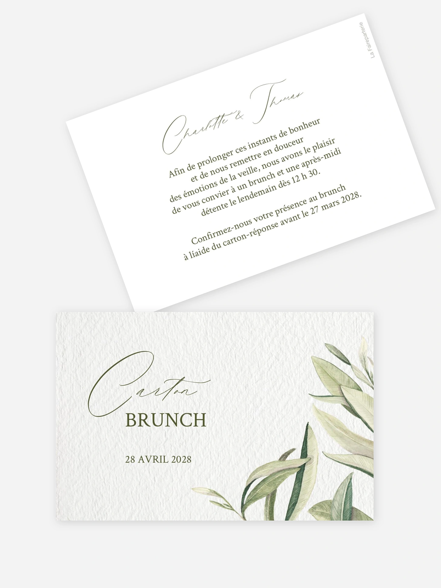 Carte brunch Effluve d'oliviers