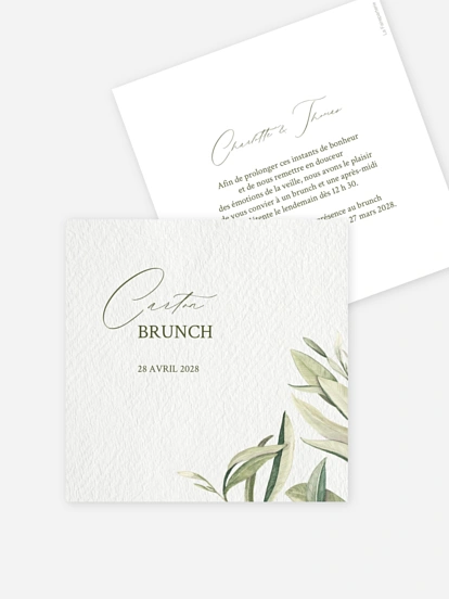 Carte brunch Effluve d'oliviers
