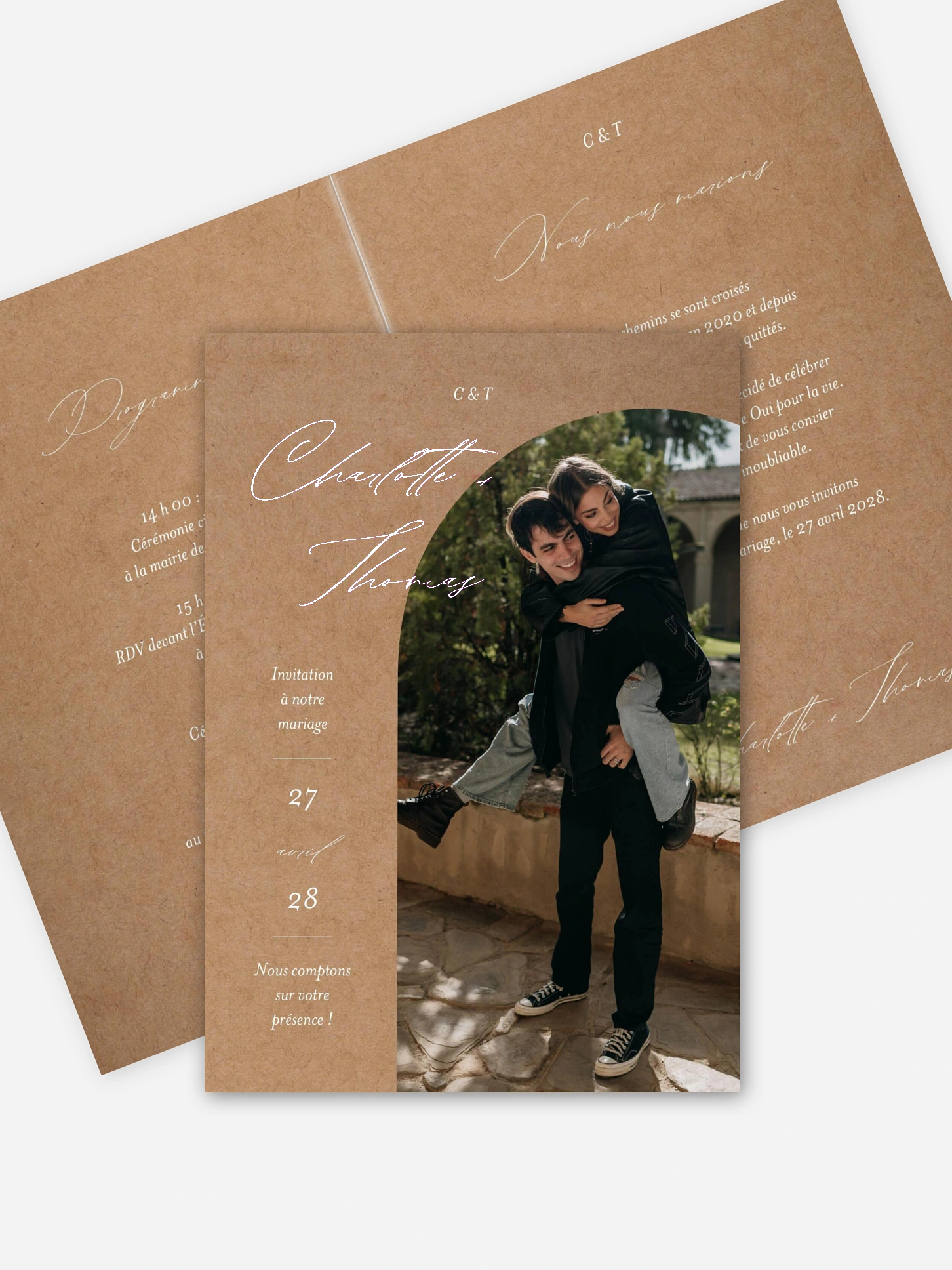 Faire-part de mariage Arche du bonheur
