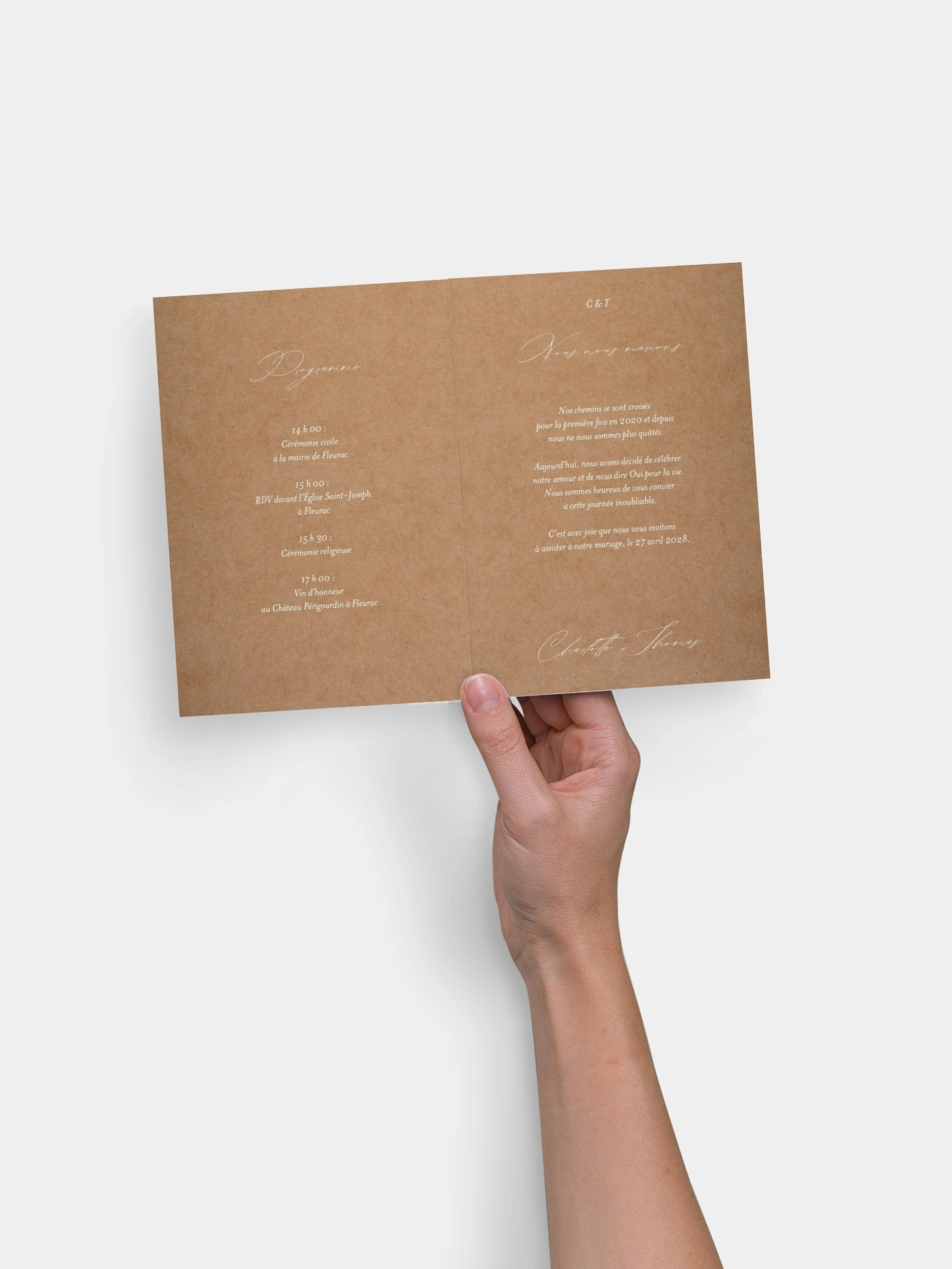 Faire-part de mariage Arche du bonheur
