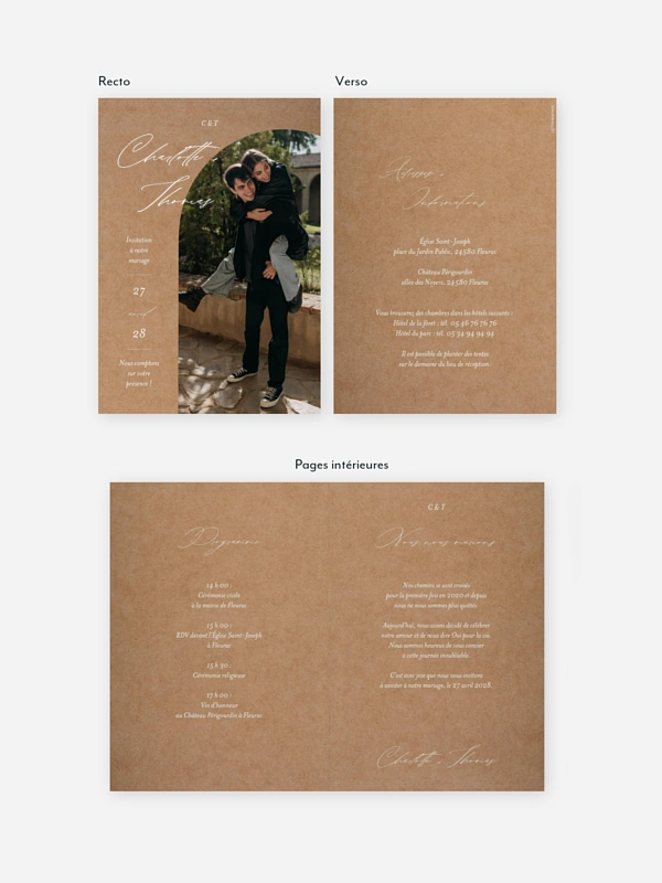 Faire-part de mariage Arche du bonheur