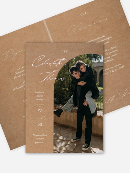Faire-part de mariage Arche du bonheur