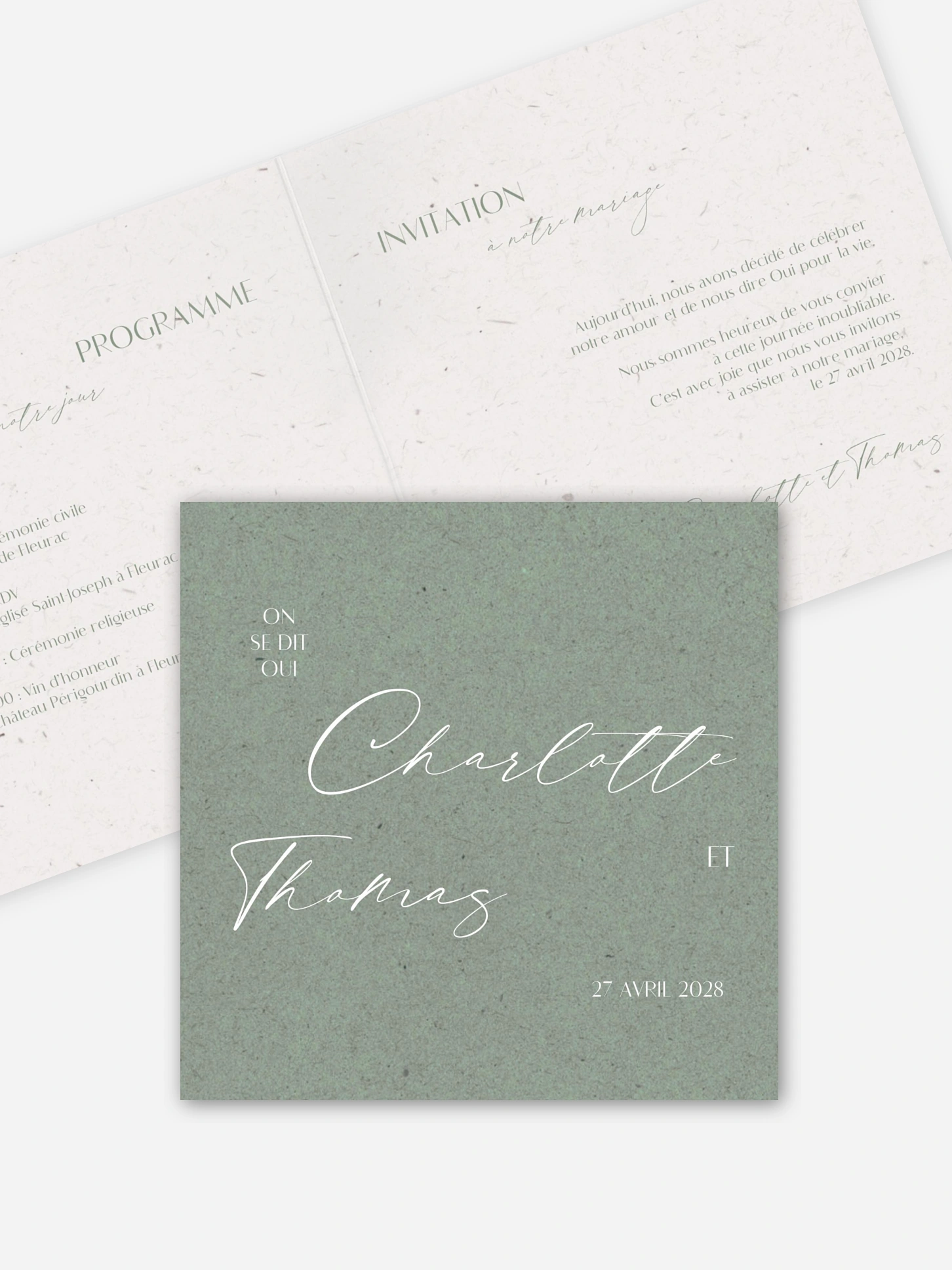 Faire-part de mariage Élégance manuscrite
