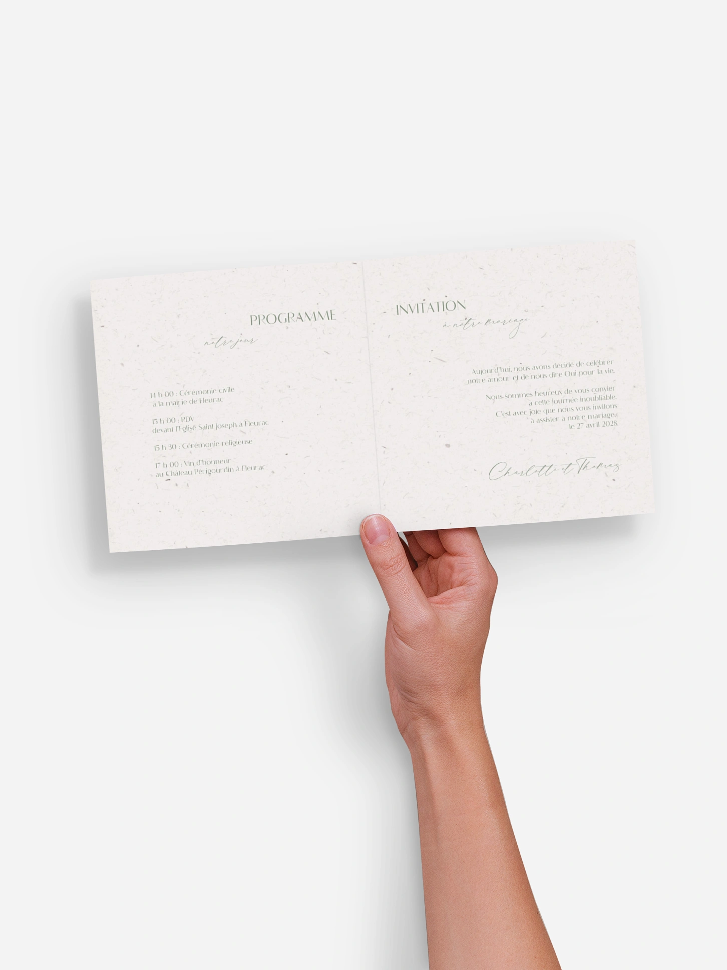 Faire-part de mariage Élégance manuscrite