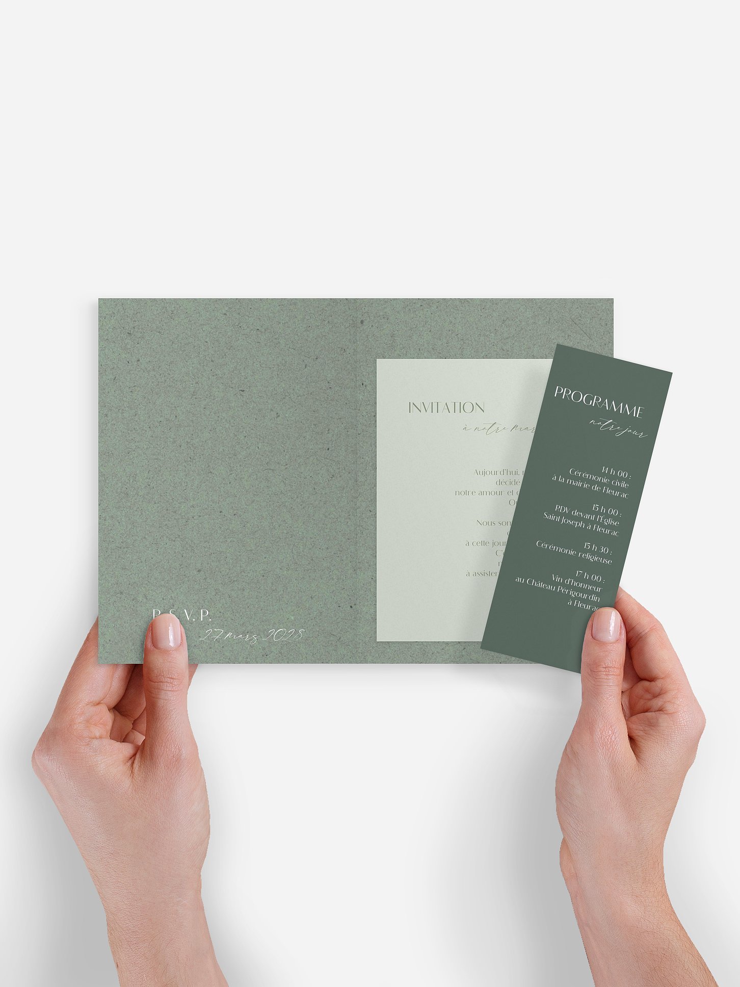 Faire-part de mariage Élégance manuscrite