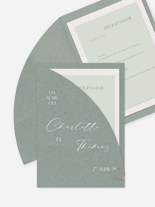 Faire-part de mariage Élégance manuscrite